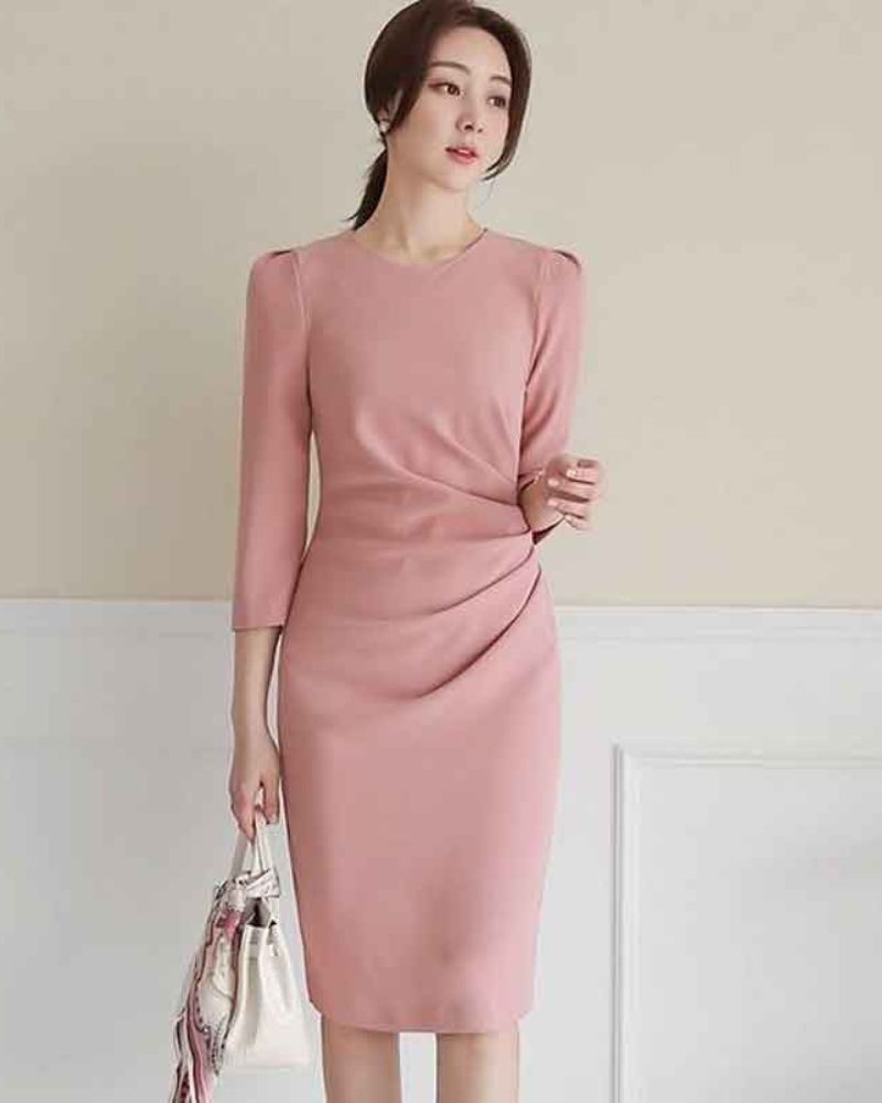 Đầm công sở kiểu Hàn Quốc tinh tế, tiện lợi và phù hợp diện trong nhiều dịp