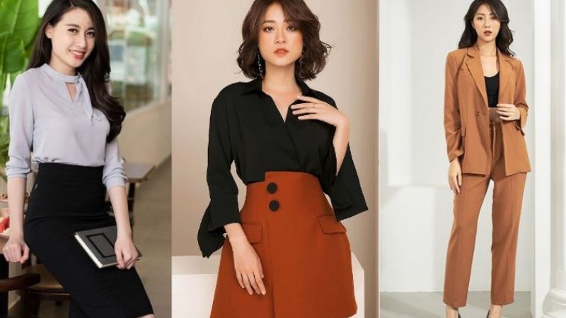 Chọn set đồ công sở nữ thanh lịch sao cho phù hợp với vóc dáng