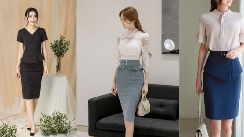 Vay peplum phù hợp với cô nàng gầy với vòng eo nhỏ