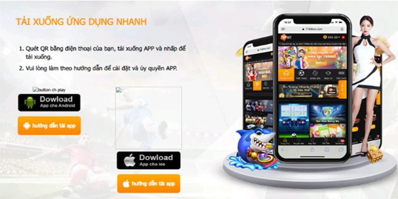 Hình 2: Hướng dẫn tải app bắn cá đặt cược đổi thưởng
