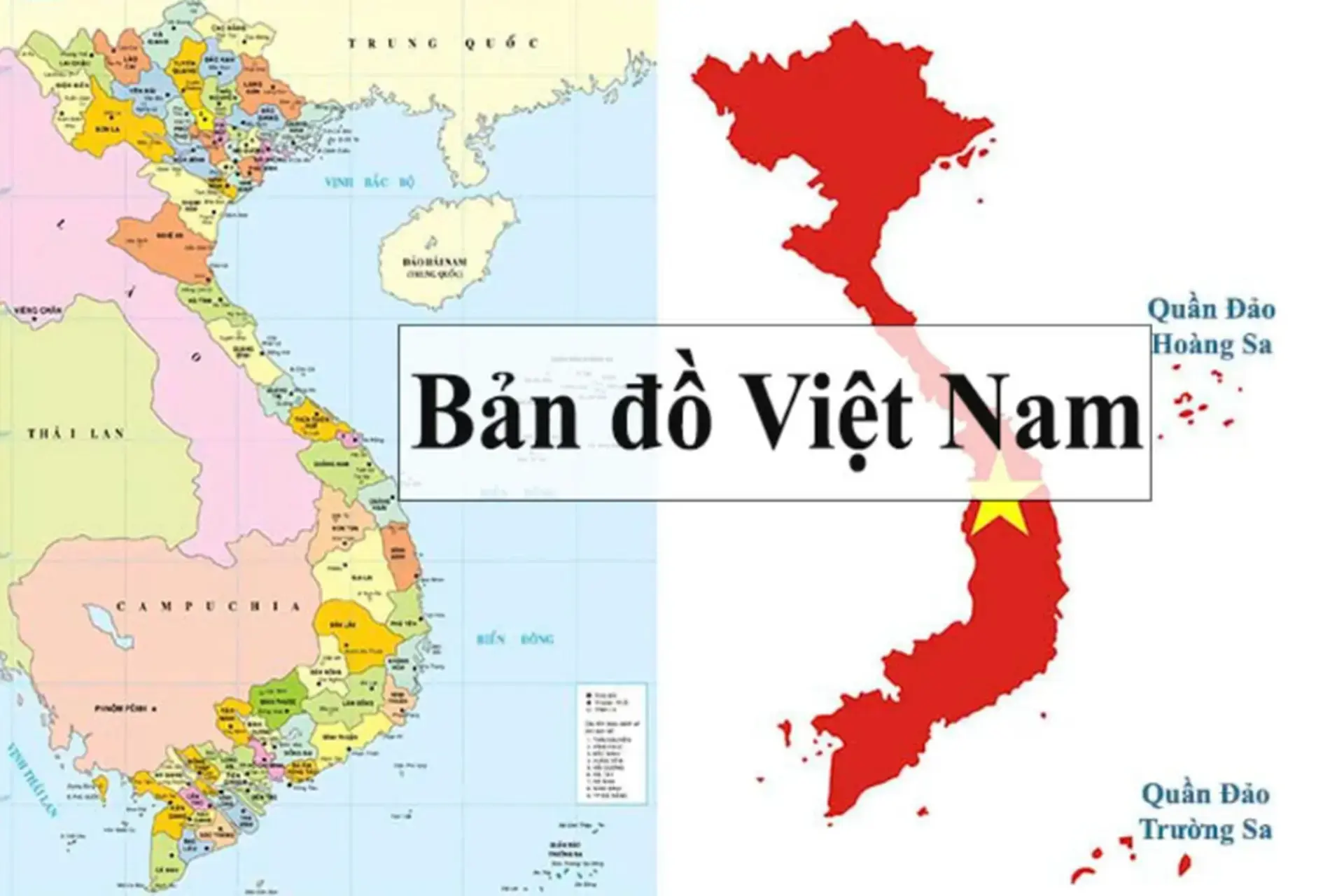 Bản đồ thể hiện diện tích Việt Nam