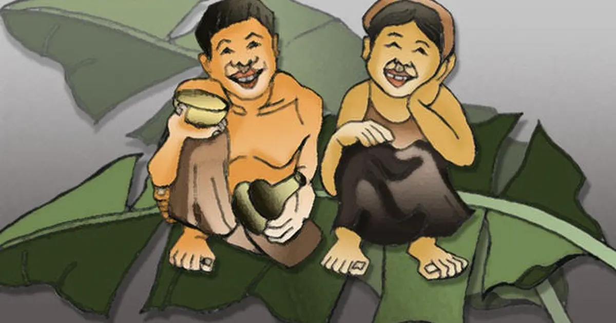 Hình ảnh minh họa Chí Phèo và Thị Nở bên bát cháo hành