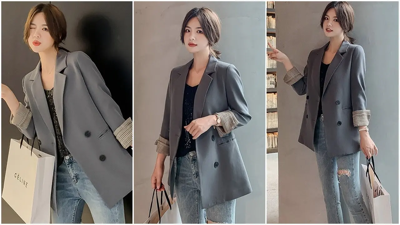 Một set đồ công sở thanh lịch với áo vest nữ