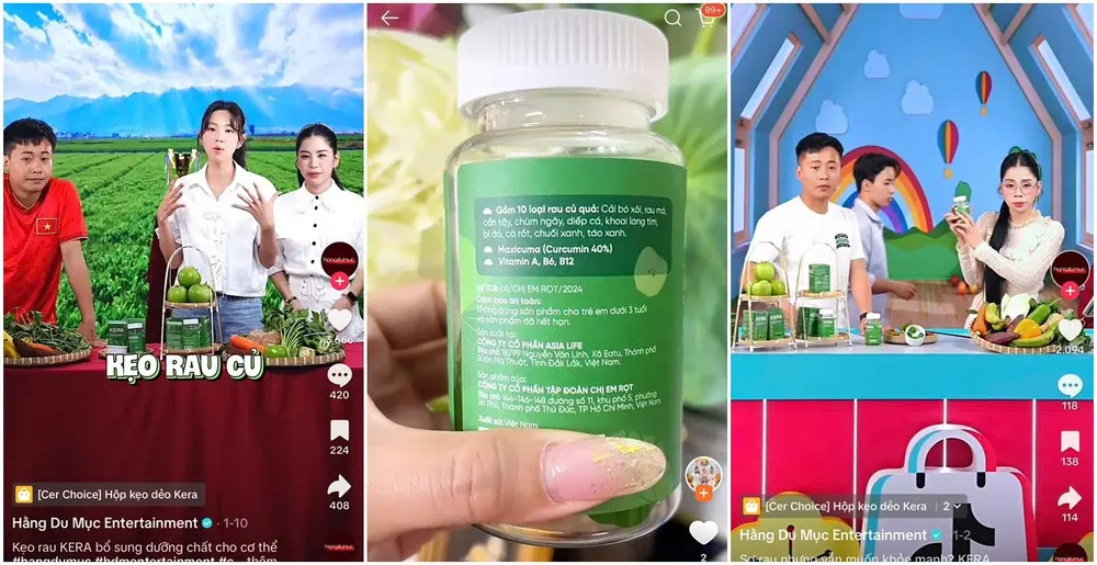 Hình ảnh sản phẩm kẹo Kera đang gây tranh cãi trên mạng xã hội
