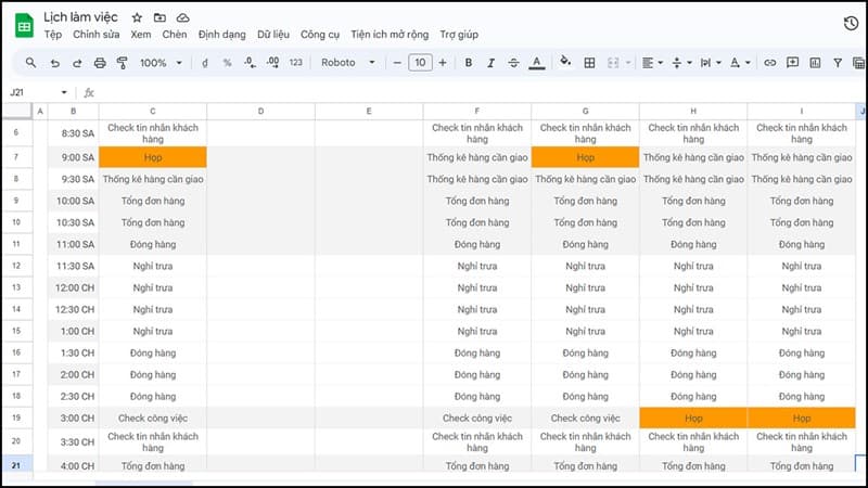 Giao diện làm việc nhóm và cộng tác theo thời gian thực trên GG Sheet