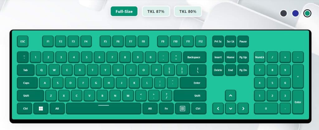 Giao diện một website test keyboard online trực quan
