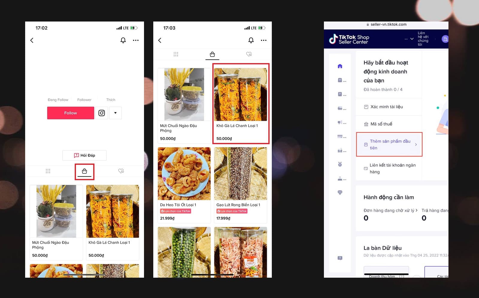 Giao diện mua sắm liền mạch trên TikTok Shop