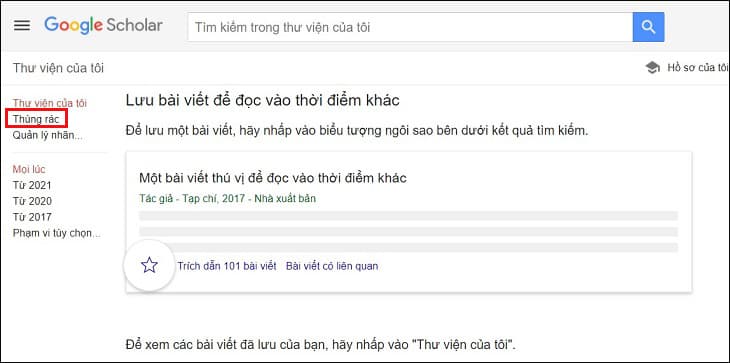 Một hồ sơ tác giả chuyên nghiệp trên GG Scholar