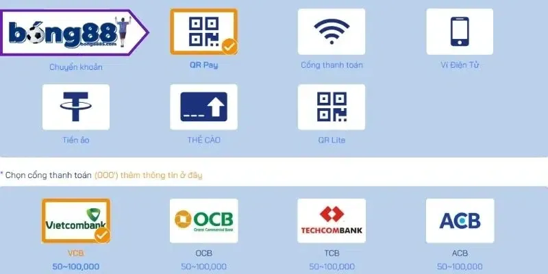 Nạp tiền qua giao dịch của ví điện tử