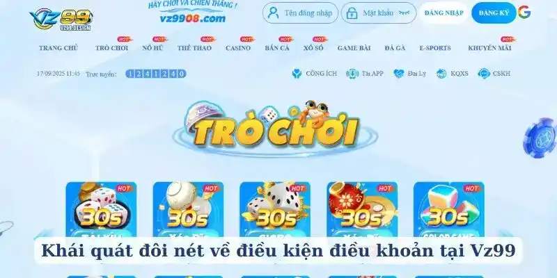 vz99 – Điều kiện và điều khoản làm nên sự minh bạch