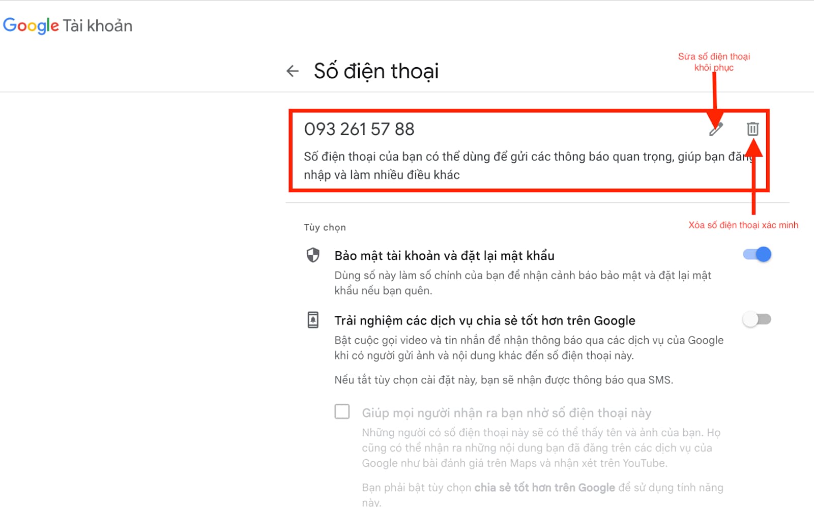 Giao diện các bước khôi phục tài khoản khi quên mật khẩu Gmail