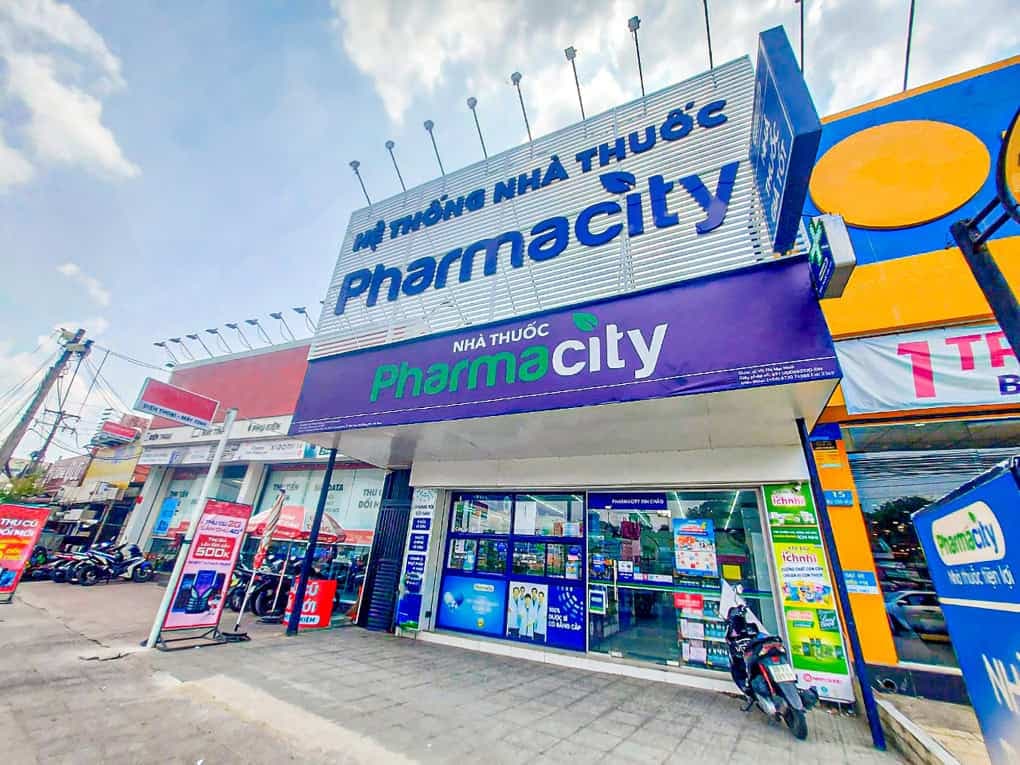Một nhà thuốc Pharmacity với thiết kế hiện đại và dễ nhận diện