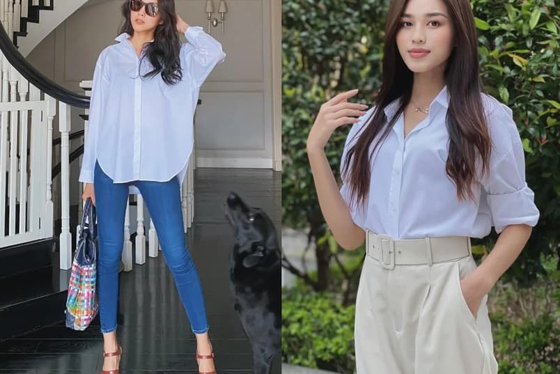 Phong cách nữ thanh lịch với áo sơ mi trắng