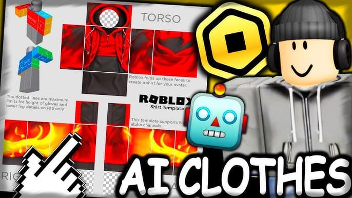 Mẫu template chính thức để thiết kế áo Roblox