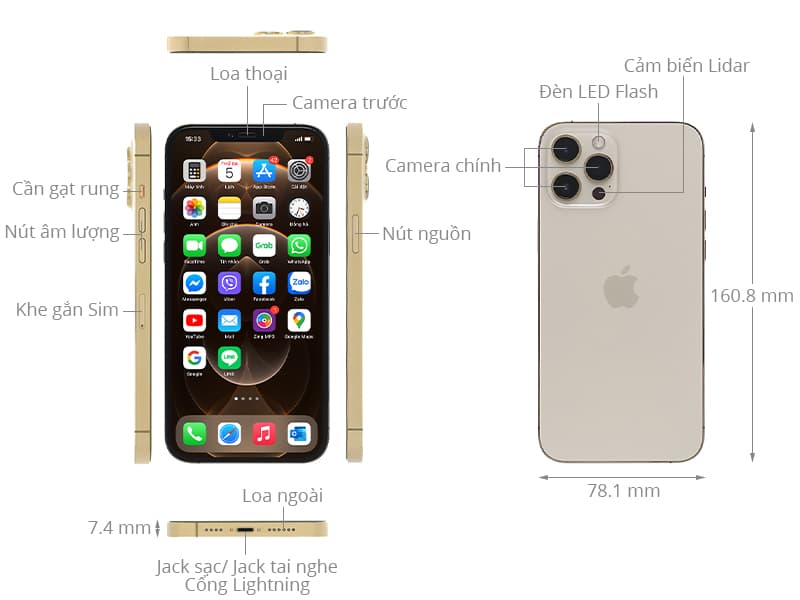 Thiết kế cạnh phẳng không lỗi mốt của iPhone 12 Pro Max