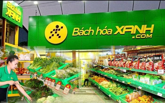 Khu vực trưng bày rau củ quả tươi ngon, đa dạng tại Bachhoaxanh