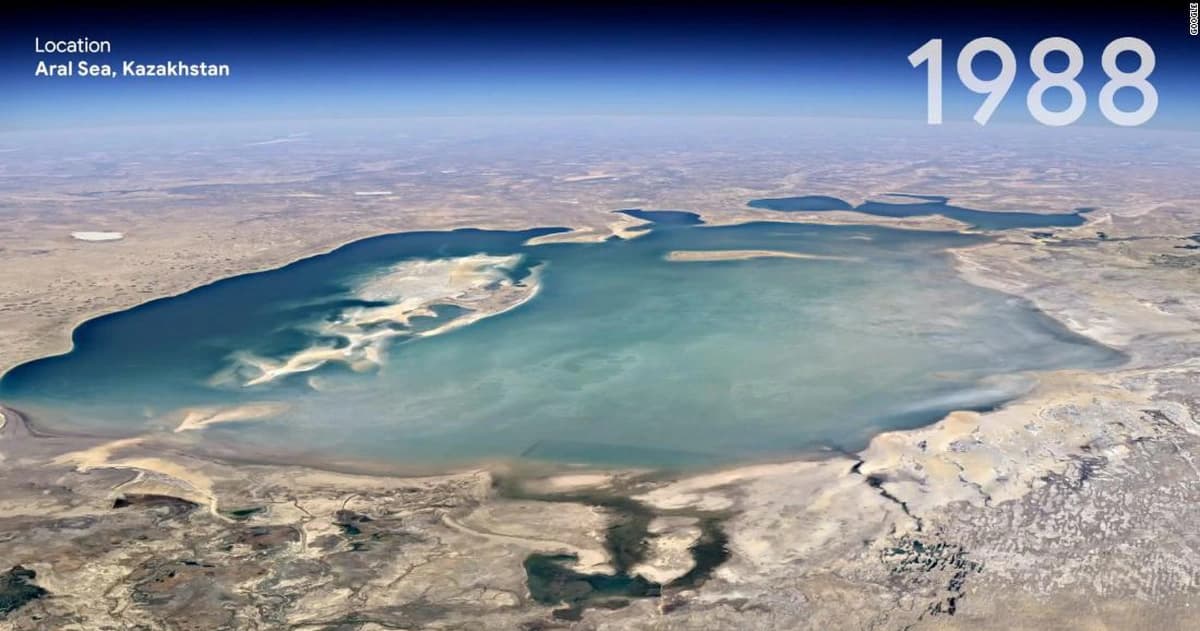 Tính năng Timelapse của Google Earth cho thấy sự thay đổi của một thành phố qua nhiều năm