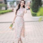 Váy Midi Hoa Nhã Nhặn
