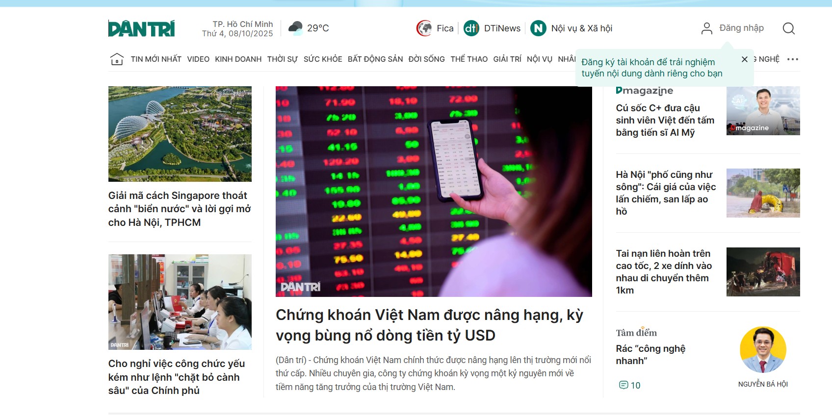 Báo Dân trí là một trong những nguồn thông tin đáng tin cậy nhất hiện nay