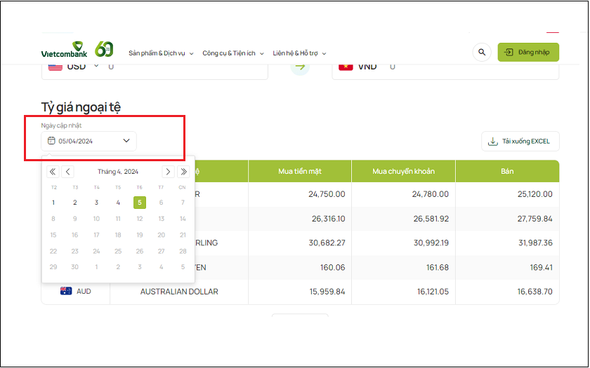 Tỷ giá Vietcombank chính là mức quy đổi giữa VND và các loại ngoại tệ được ngân hàng công bố hằng ngày.
