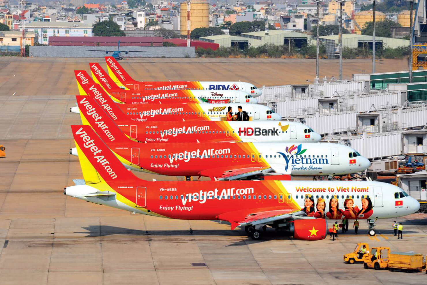 Vietjet có mạng lưới đường bay nội địa rộng khắp