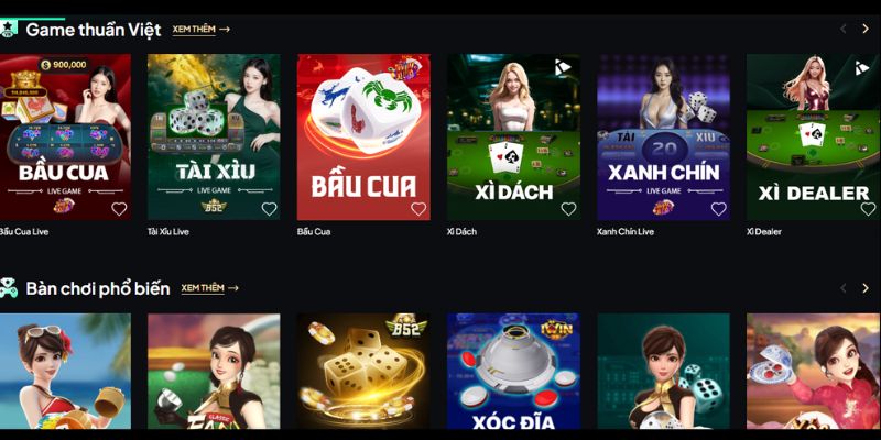 Cổng game sở hữu rất nhiều trò chơi cá cược với tỷ lệ thưởng hấp dẫn