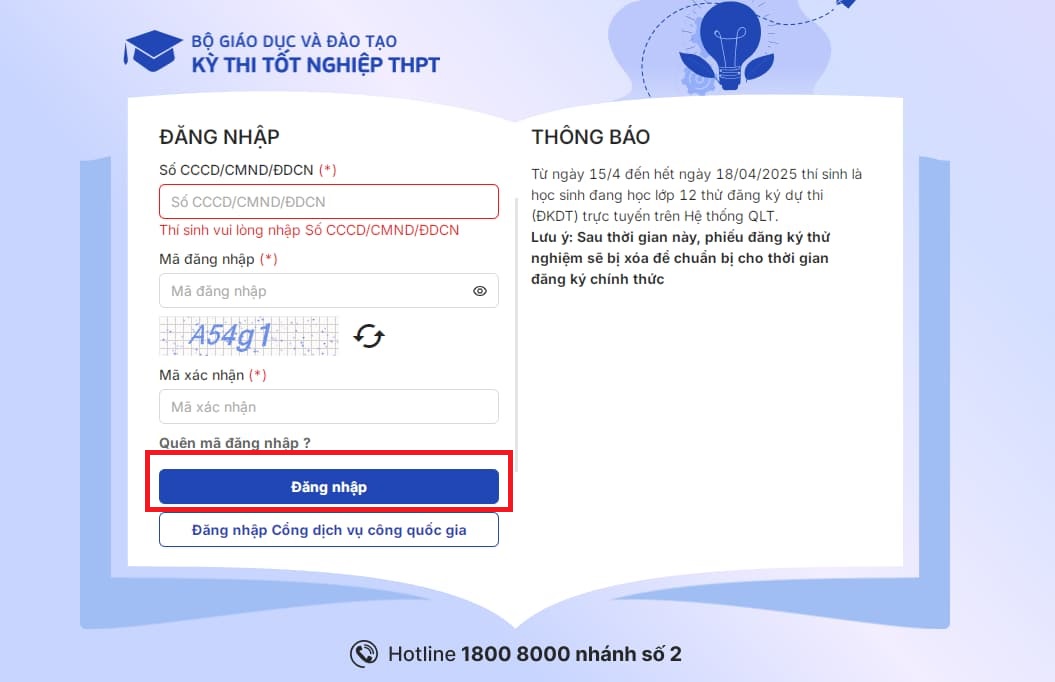 Cập nhật tính năng mới trên trang quản lý thi