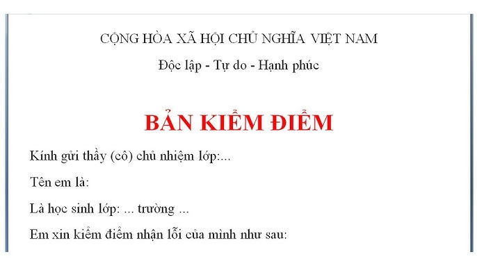 Cơ cấu tổ chức thông tin trong văn bản tự phê bình