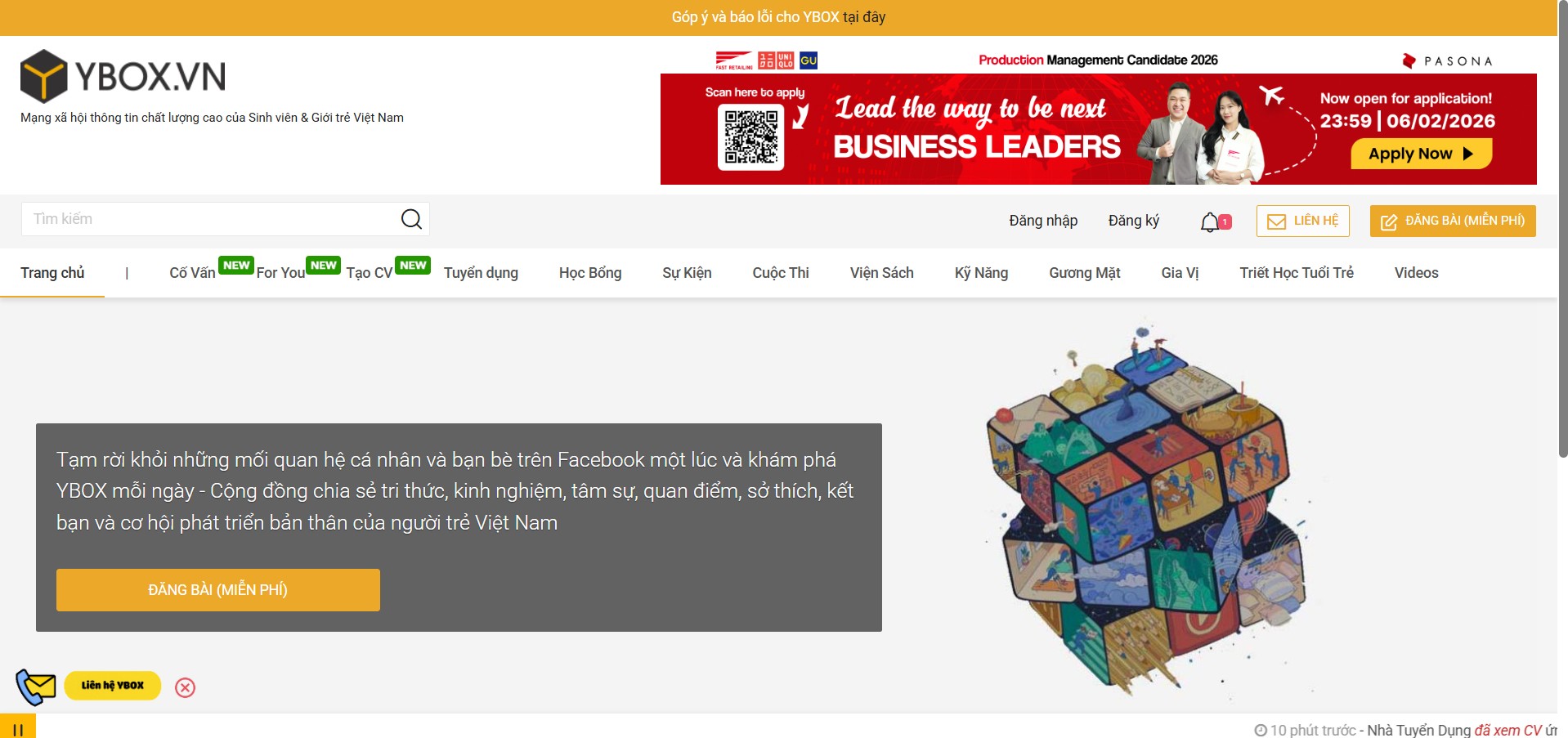 Khám phá không gian tri thức tại hệ sinh thái ybox