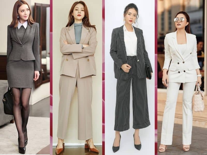 Cách mặc vest nữ không bị già - Vest + áo thun/tank top: casual mà sang Cách mặc vest nữ không bị già - Vest + áo thun/tank top: casual mà sang