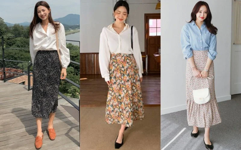 Váy midi hoa nhã nhặn - Họa tiết hoa nhỏ: nữ tính nhưng không “sến” Váy midi hoa nhã nhặn - Họa tiết hoa nhỏ: nữ tính nhưng không “sến”