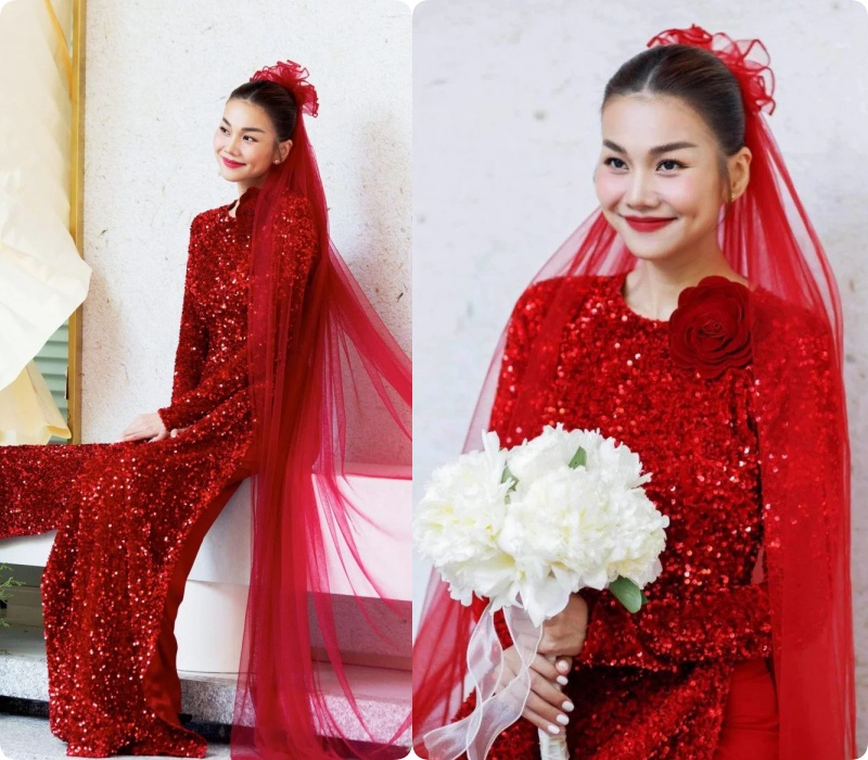 Áo dài cưới - 3) Gấm jacquard ánh nhẹ: sang nhưng không “dừ” Áo dài cưới - 3) Gấm jacquard ánh nhẹ: sang nhưng không “dừ”