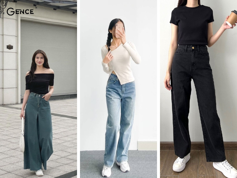 Phối đồ với quần ống rộng - Phối đồ với quần ống rộng: chọn phom theo dáng người Phối đồ với quần ống rộng - Phối đồ với quần ống rộng: chọn phom theo dáng người