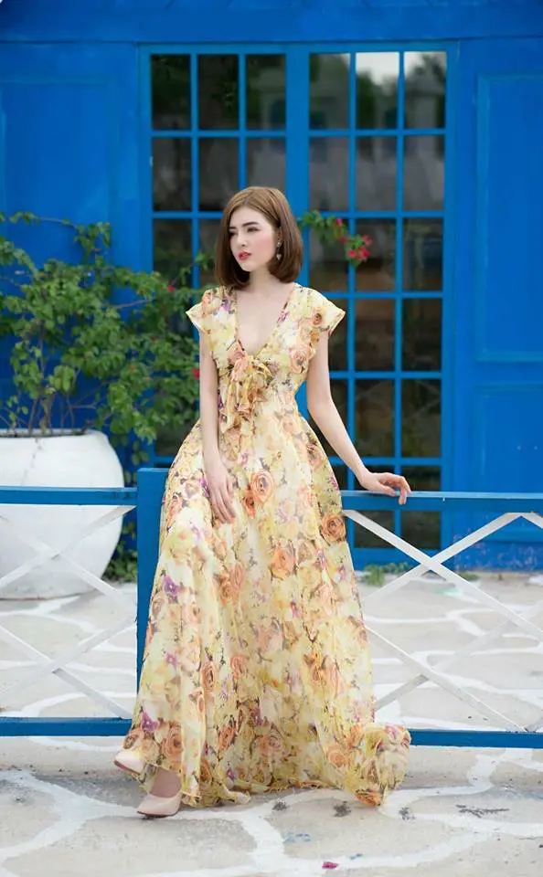 Váy maxi - Chọn chất liệu để mặc mát, rũ đẹp Váy maxi - Chọn chất liệu để mặc mát, rũ đẹp