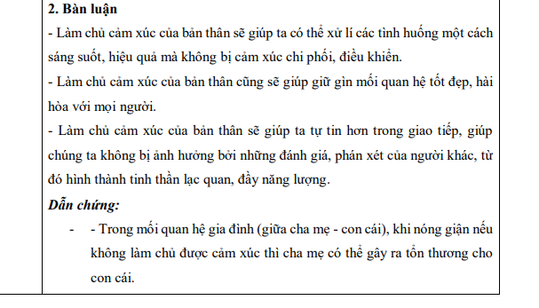 Soạn văn 10 Chân Trời Sáng Tạo - Thân bài: luận điểm, dẫn chứng, phân tích