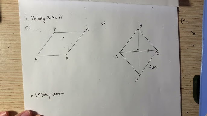 Hình thoi - Góc đối bằng nhau nhưng không bắt buộc vuông Hình thoi - Góc đối bằng nhau nhưng không bắt buộc vuông