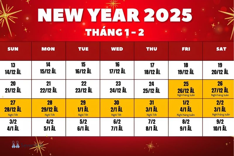 Lịch nghỉ Tết âm lịch 2025 - 5 ngày nghỉ Tết theo quy định