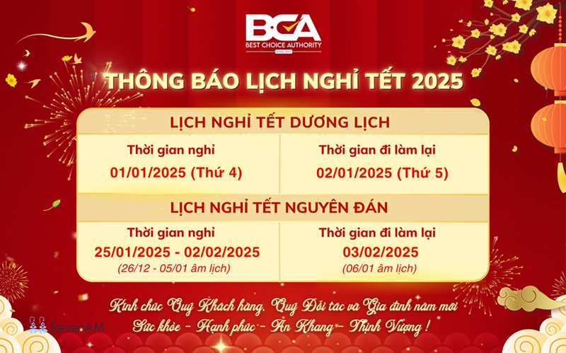 Lịch nghỉ Tết âm lịch 2025 - Lịch nghỉ trong khu vực doanh nghiệp