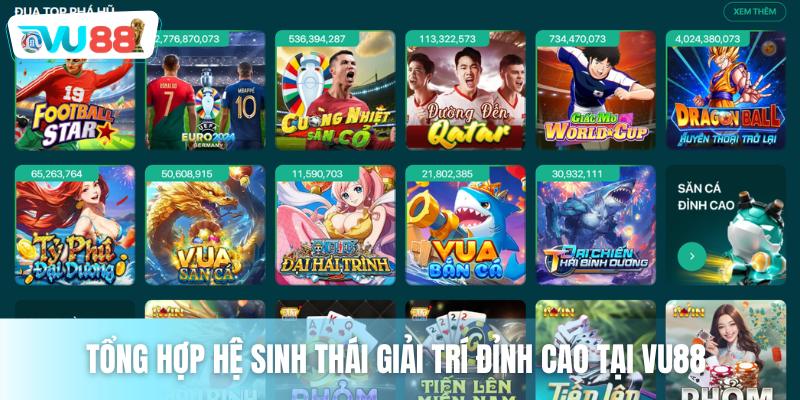 Hệ thống giải trí đa dạng, chinh phục mọi đam mê